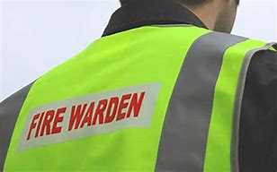 Image of fire warden wearing high visibility vest